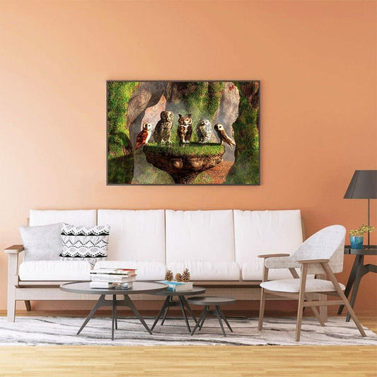 A Parliament of Owls - 500/1000 PCS Wooden Jigsaw Puzzle - | TreeletPuzzle | High - Quality 1000 - Piece Wooden Puzzle