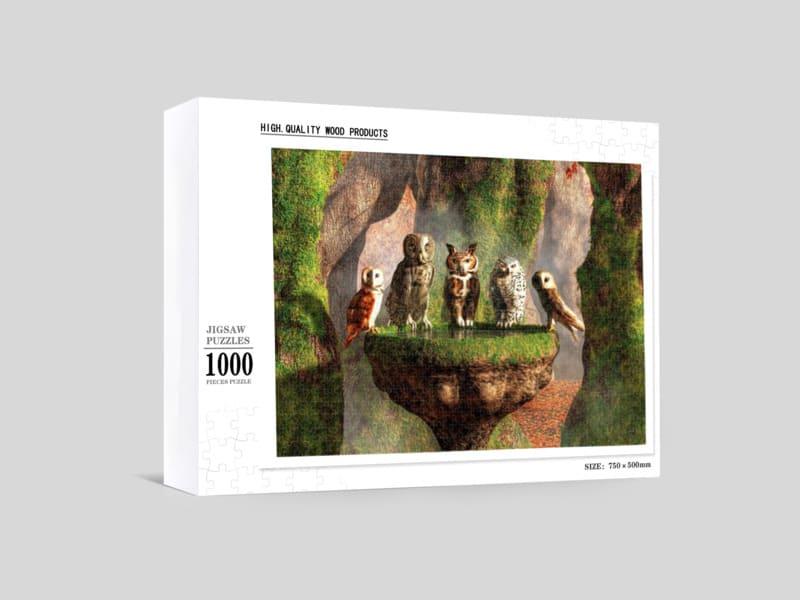 A Parliament of Owls - 500/1000 PCS Wooden Jigsaw Puzzle - | TreeletPuzzle | High - Quality 1000 - Piece Wooden Puzzle