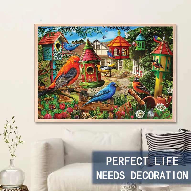 Cottage Garden Sanctuary - 500/1000 PCS Wooden Jigsaw Puzzle - | TreeletPuzzle | High - Quality 1000 - Piece Wooden Puzzle