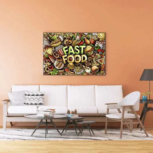 Fast Food Frenzy - 500/1000 PCS Wooden Jigsaw Puzzle - | TreeletPuzzle | High - Quality 1000 - Piece Wooden Puzzle