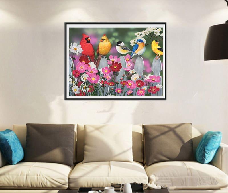 Feathered Friends Garden - 500/1000 PCS Wooden Jigsaw Puzzle - | TreeletPuzzle | High - Quality 1000 - Piece Wooden Puzzle