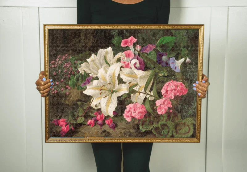 Golden - rayed Lily of Japan - 500/1000 PCS Wooden Jigsaw Puzzle - | TreeletPuzzle | High - Quality 1000 - Piece Wooden Puzzle