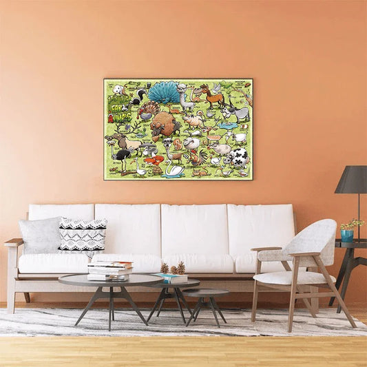 It's Just... Farm Animals - 500/1000 PCS Wooden Jigsaw Puzzle - | TreeletPuzzle | High - Quality 1000 - Piece Wooden Puzzle