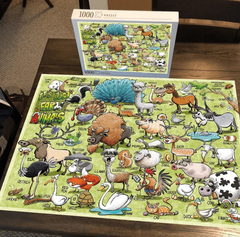 It's Just... Farm Animals - 500/1000 PCS Wooden Jigsaw Puzzle - | TreeletPuzzle | High - Quality 1000 - Piece Wooden Puzzle
