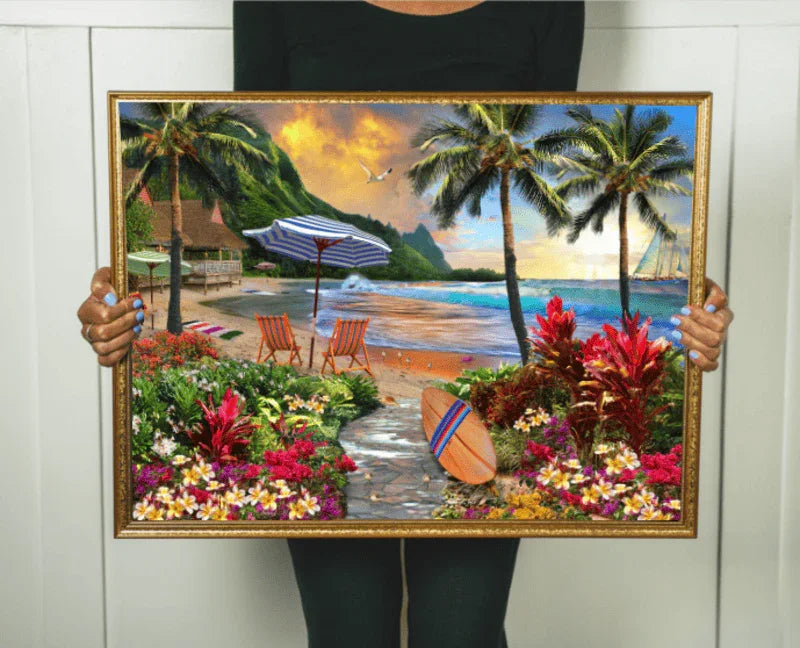 Sunset paradise - 500/1000 PCS Wooden Jigsaw Puzzle - | TreeletPuzzle | High - Quality 1000 - Piece Wooden Puzzle