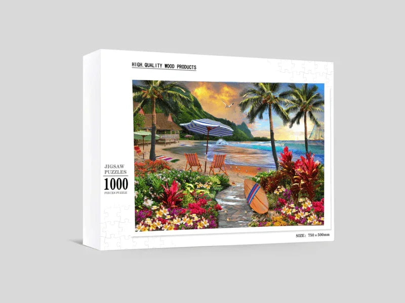 Sunset paradise - 500/1000 PCS Wooden Jigsaw Puzzle - | TreeletPuzzle | High - Quality 1000 - Piece Wooden Puzzle