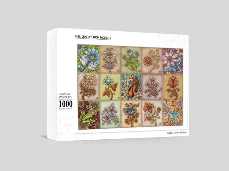 Tapestry Botanicals - 500/1000 PCS Wooden Jigsaw Puzzle - | TreeletPuzzle | High - Quality 1000 - Piece Wooden Puzzle