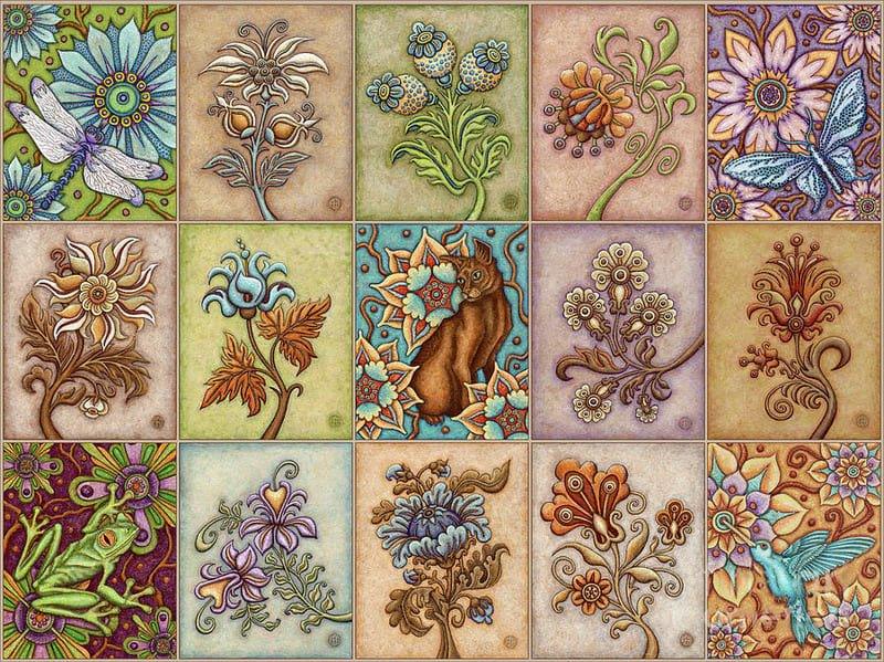Tapestry Botanicals - 500/1000 PCS Wooden Jigsaw Puzzle - | TreeletPuzzle | High - Quality 1000 - Piece Wooden Puzzle