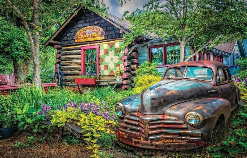 The Old Garden Getaway - 500/1000 PCS Wooden Jigsaw Puzzle - | TreeletPuzzle | High - Quality 1000 - Piece Wooden Puzzle
