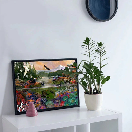 Two Sides of the Sea - 500/1000 PCS Wooden Jigsaw Puzzle - | TreeletPuzzle | High - Quality 1000 - Piece Wooden Puzzle