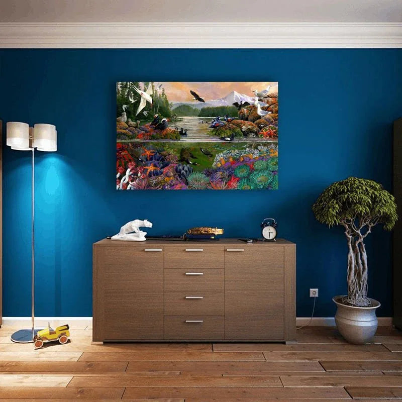 Two Sides of the Sea - 500/1000 PCS Wooden Jigsaw Puzzle - | TreeletPuzzle | High - Quality 1000 - Piece Wooden Puzzle