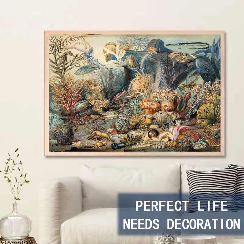 Vintage Marine Life - 500/1000 PCS Wooden Jigsaw Puzzle - | TreeletPuzzle | High - Quality 1000 - Piece Wooden Puzzle
