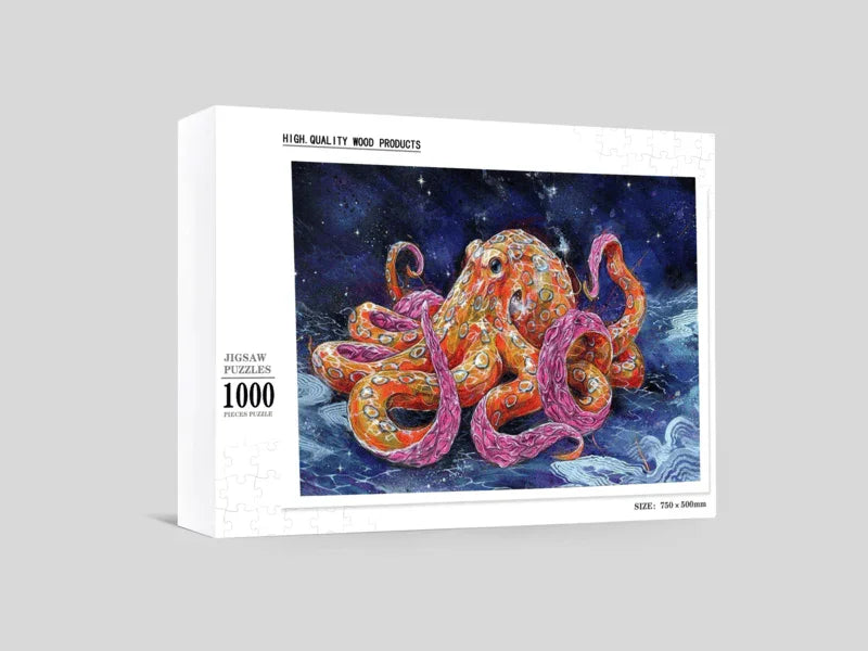 Celestial Octopus - 500/1000 PCS Wooden Jigsaw Puzzle - | TreeletPuzzle | High - Quality 1000 - Piece Wooden Puzzle