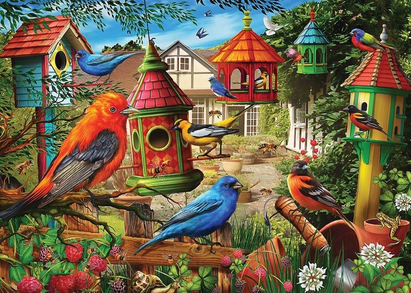Cottage Garden Sanctuary - 500/1000 PCS Wooden Jigsaw Puzzle - | TreeletPuzzle | High - Quality 1000 - Piece Wooden Puzzle