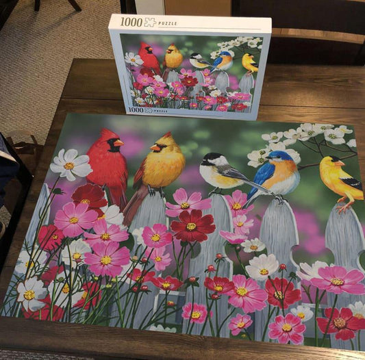 Feathered Friends Garden - 500/1000 PCS Wooden Jigsaw Puzzle - | TreeletPuzzle | High - Quality 1000 - Piece Wooden Puzzle