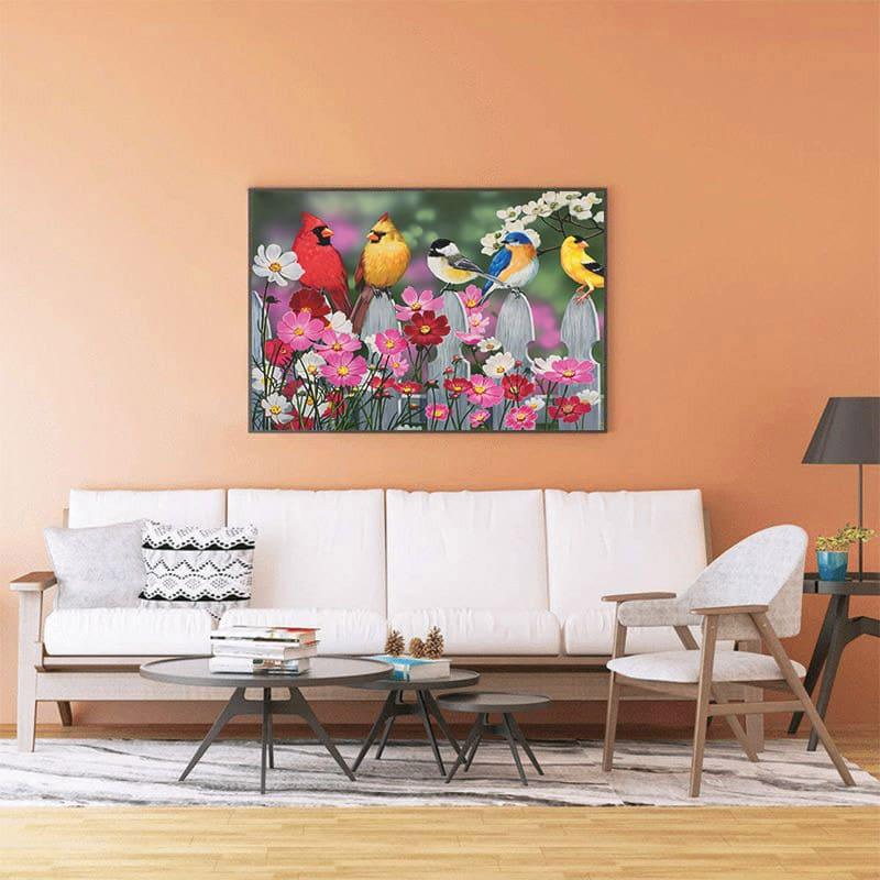 Feathered Friends Garden - 500/1000 PCS Wooden Jigsaw Puzzle - | TreeletPuzzle | High - Quality 1000 - Piece Wooden Puzzle