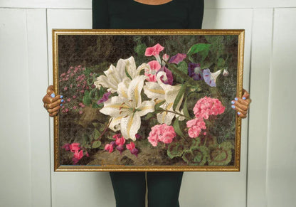 Golden - rayed Lily of Japan - 500/1000 PCS Wooden Jigsaw Puzzle - | TreeletPuzzle | High - Quality 1000 - Piece Wooden Puzzle