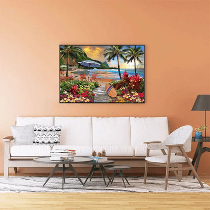 Sunset paradise - 500/1000 PCS Wooden Jigsaw Puzzle - | TreeletPuzzle | High - Quality 1000 - Piece Wooden Puzzle