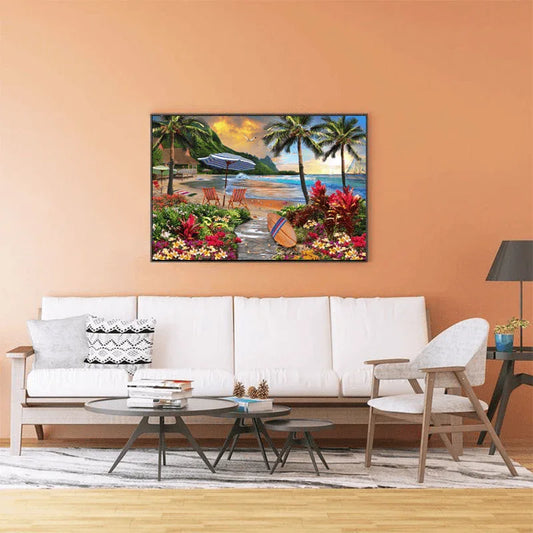 Sunset paradise - 500/1000 PCS Wooden Jigsaw Puzzle - | TreeletPuzzle | High - Quality 1000 - Piece Wooden Puzzle