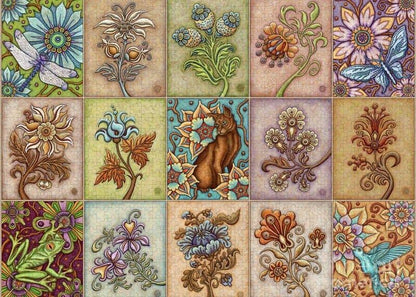 Tapestry Botanicals - 500/1000 PCS Wooden Jigsaw Puzzle - | TreeletPuzzle | High - Quality 1000 - Piece Wooden Puzzle