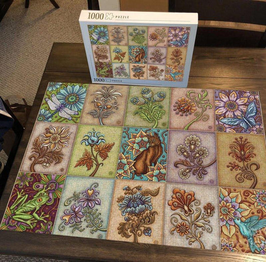 Tapestry Botanicals - 500/1000 PCS Wooden Jigsaw Puzzle - | TreeletPuzzle | High - Quality 1000 - Piece Wooden Puzzle