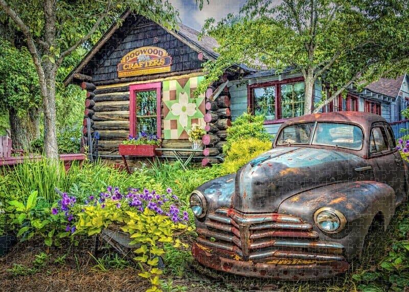 The Old Garden Getaway - 500/1000 PCS Wooden Jigsaw Puzzle - | TreeletPuzzle | High - Quality 1000 - Piece Wooden Puzzle