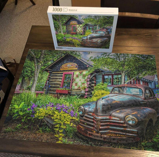 The Old Garden Getaway - 500/1000 PCS Wooden Jigsaw Puzzle - | TreeletPuzzle | High - Quality 1000 - Piece Wooden Puzzle