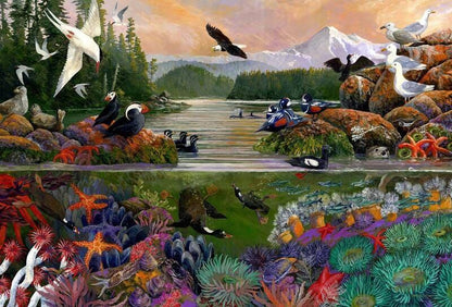 Two Sides of the Sea - 500/1000 PCS Wooden Jigsaw Puzzle - | TreeletPuzzle | High - Quality 1000 - Piece Wooden Puzzle