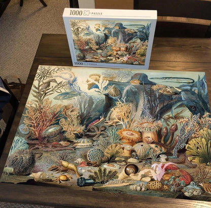 Vintage Marine Life - 500/1000 PCS Wooden Jigsaw Puzzle - | TreeletPuzzle | High - Quality 1000 - Piece Wooden Puzzle