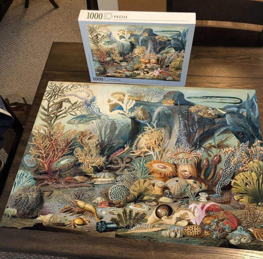 Vintage Marine Life - 500/1000 PCS Wooden Jigsaw Puzzle - | TreeletPuzzle | High - Quality 1000 - Piece Wooden Puzzle